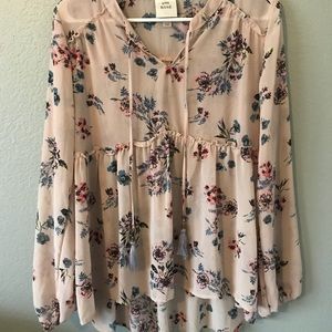 Dusty pink floral top
